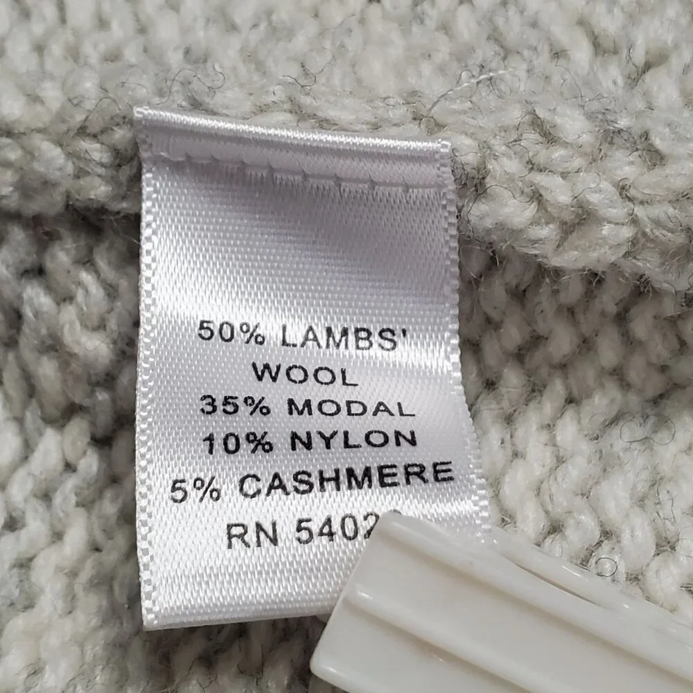 Banana Republic Womens XS Sweater Cable Knit Deep V Lambswool Cashmere Modal - Picture 5 of 11